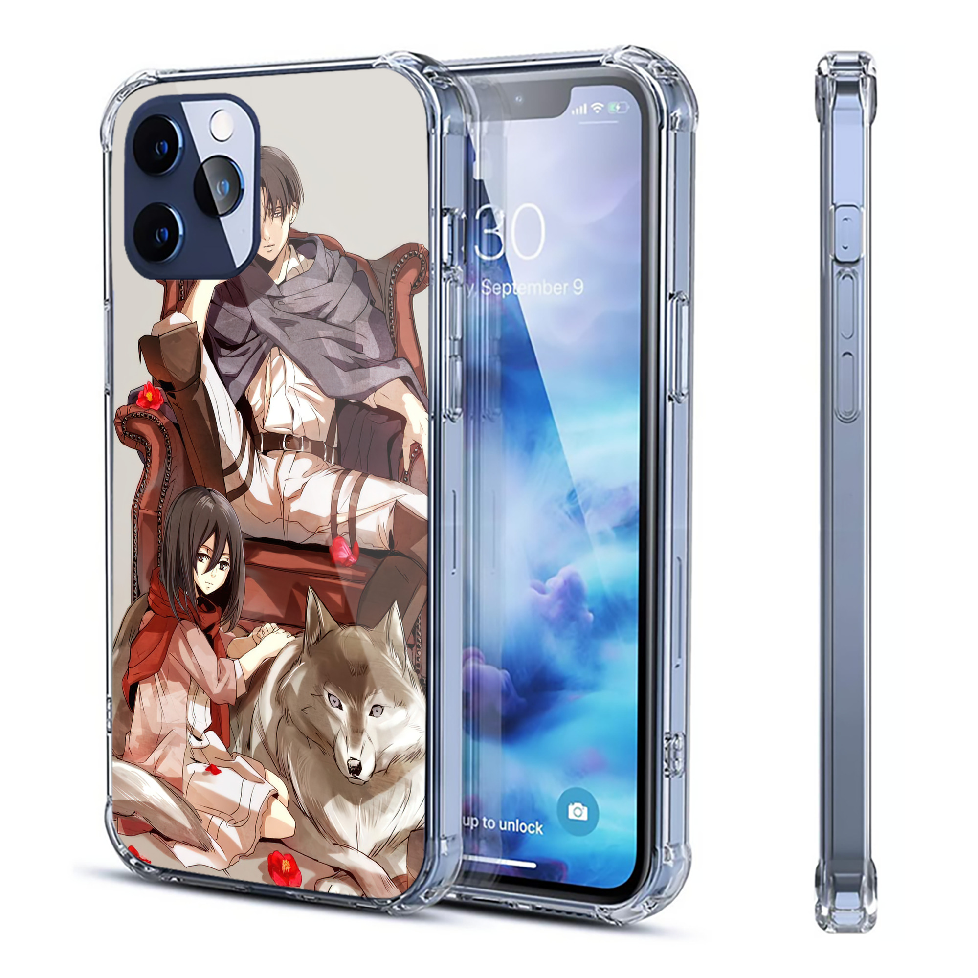 （画像用） 進撃の巨人 Attack on Titan 【iPhone 12シリーズ対応】透明スマホケース（クリアソフトケース）